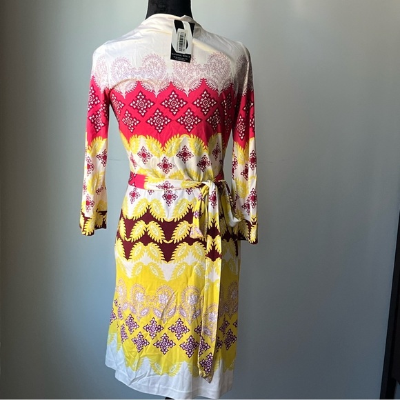 NWT Diane von Furstenberg print silk jersey wrap dress - Picture 10 of 13